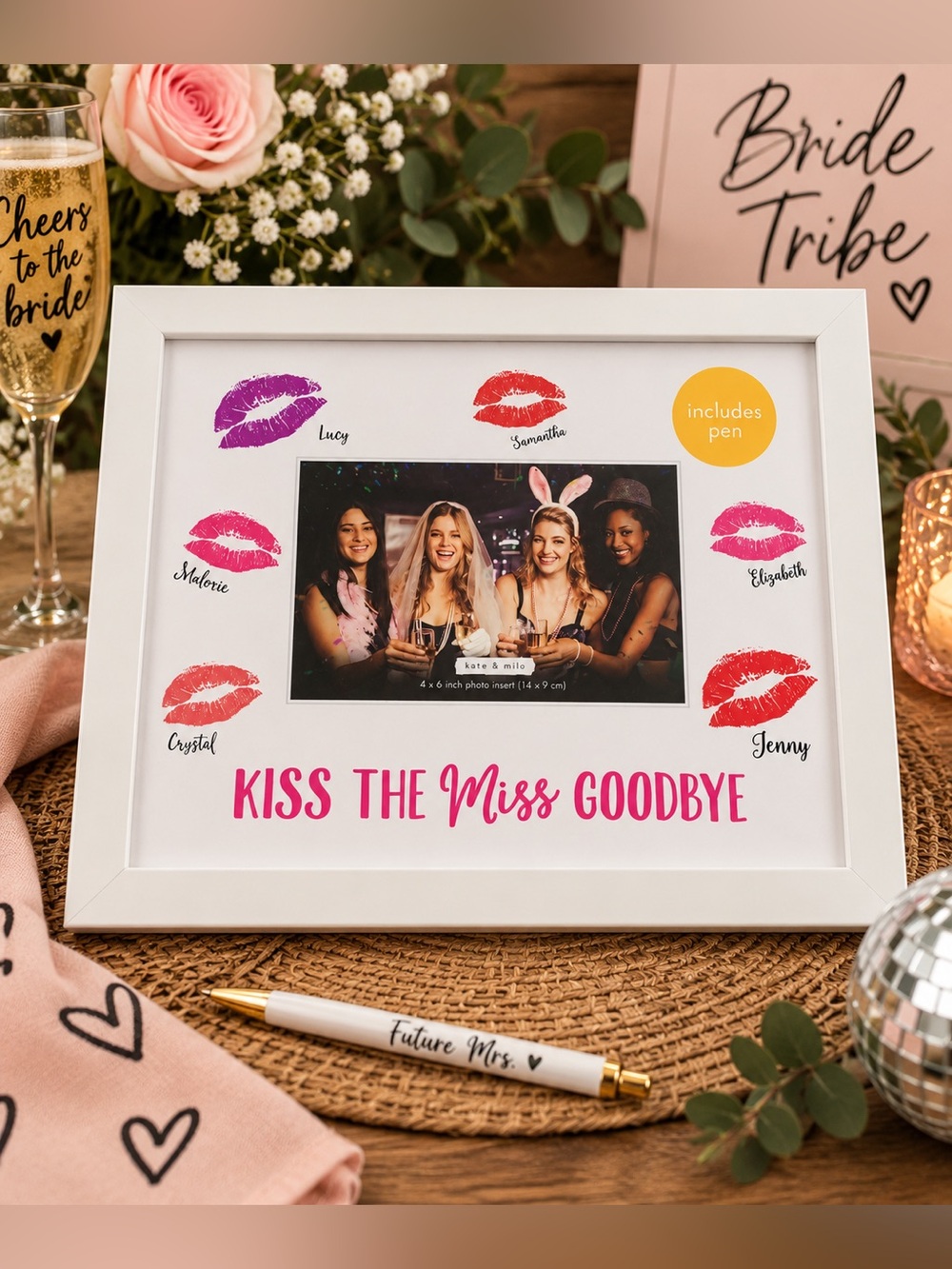 Bachelorette signature frame